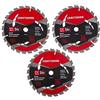 Craftsman TORTOISE LOOK Craftsman CMAS3725243 paquete de 3 hojas de Sierra Circular de carburo de 24 dientes de 7-1/4 pulgadas
