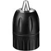Porta - Mandrini senza chiave serie TAURUS PROFESSIONAL. Ghiera esterna in plastica, naso in acciaio. Utilizzabili su trapani reversibili ed a percussione. Capacita' foratura 2-13 mm. Attacco mandrino: 3/8" x 24