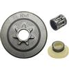 GTWSQQ Kit pignone ingranaggio a vite senza fine con cuscinetto ad aghi e tamburo frizione for Hu = sqvarna 340 345 350 EPA 445 445E 450E pezzo di ricambio for motosega