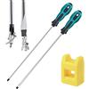 uoboeuq Set di viti a vite a lama lunga da 12, 12, set di viti magnetiche PH1 da 12, 2 confezioni di viti magnetiche con manico in gomma (5 mm x 300 mm)