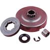 LIWaaGe Adatto for Hus 362 365 371 372 Motosega Tamburo frizione 3/8 10 denti Pignone Rondella cerchio E-clip Cuscinetto ad aghi