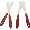 GLSTOY Set 4pezzi Coltelli per Pittura in Acciaio Inossidabile Manico Ergonomico, Spatole Portatili per Artisti e Principianti, per Tecniche Acriliche e Olio