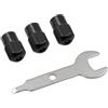 Homeponnew Set di dadi per mandrino in lega di zinco per utensili rotanti - M8 × 0,75 mm Accessori per mandrino mini trapano con chiave regolabile, kit da 4 pezzi