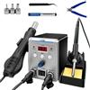 Generic Stazione Di Saldatura, Kit Saldatore Digitale 2 in 1, Pistola Per Saldatura 700W, Controllo Del Calore Di Precisione,Sleep Automatico, Per Cellulare BGA SMD PCB IC Riparazione