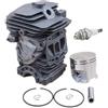 LIWaaGe Compatibile con il kit pistone cilindro motosega MS-251 specifico, boccola anello perno morsetto gruppo 44 mm 11430201207