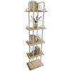 Relaxdays Scaffale, HxLxP: 143 x 38 x 24 cm, 5 Ripiani, per Soggiorno, Cucina, Ingresso