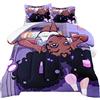 FJKJHKGJ Set di biancheria da letto matrimoniale afroamericano con ragazza nera, set per letto singolo, set di biancheria da letto per ragazze nere magiche, viola, 2 pezzi, 1 piumino + 1 federa