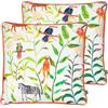Prestigious Textiles Hide + Seek Kids - Cuscino imbottito con piume, confezione da 2, 43 x 43 cm, motivo: giungla