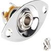 Banworks 6,35 mm Jack di ingresso ellittico ovale Cat-Eye Jack di ingresso per chitarra elettrica Presa per piastra di uscita con viti per chitarra elettrica Super Strat ST Tele JT/CK-01 Cromato