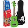 Octopus Ukulele soprano polpo in verde