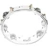 Tbest Tamburello trasparente, tamburello MBAT regolabile a doppia da 25,4 cm a percussione per feste trasparente (trasparente)