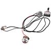 Tiiyee Cablaggio per Chitarra, Kit di Chitarra Elettrica LP Ricambio Humbucker Interruttore a Levetta Chrome Box 3 Vie Manopole Controllo Pentole Precablato Cavi 1 Volume 1 Tono Potenziometro da 500 K