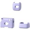 Generico Custodia protettiva per DJI Mic Mini Custodia in silicone Microfono Vano di ricarica Protezione della polvere Accessori manica (1 TX+1 RX Set Purple)