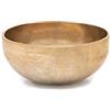 XDrum Ciotola Tibetana Omshanti 10 cm, Fatta a mano in India, Colore: oro | Materiale: lega di ottone, Diametro: ca. 10 cm, Peso: ca. 300 g, Battuta a mano, Lega di 7 metalli diversi, Danza creativa