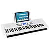 Funkey 61 Edition Pro Keyboard (300 suoni, 300 ritmi, 10 demo song, display LCD con visualizzazione dettagliata, porta MP3/USB, alimentatore, leggio) bianco
