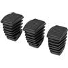CDQL 3 Pezzi Piedini in Gomma per Batteria, Sedili Hardware per Rullante Basso Supporto per Piatti Staffa Rack Pad Gambe Parti di Ricambio per Percussioni Nere per Hardware per