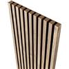 MEBANO. Pannelli Acustici Su Piastra Nera 4 Pezzi 240x18,5 cm Rovere Stirling Pannelli Decorativi In MDF Rivestimento Pareti Legno Per Soggiorno