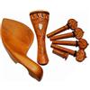 ZETION 1 set di violini 4/4 accessori intagliati, cordiera + piroli + puntale + mentoniera accessori per violino (Color : Jujube 1)