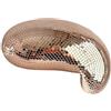 LIZHAYG Palla Da Discoteca Sfera da discoteca fusa da 28 cm, specchio riflettente, decorazione for la casa, estetica fatta a mano, sfera a specchio fondente for mensola da tavolo(Rose gold)