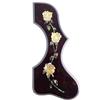 Yuemiya Battipenna per chitarra acustica Gibson J-200 SJ-200, spessore 2 mm, con tre rose gialle, autoadesivo, universale, adatto per chitarre acustiche da 109 cm