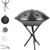 Generic Handpan Drum 432Hz O 440Hz | Strumento A Percussione da 55cm | Steel Tongue Drum | Handpan in Acciaio per Meditazione, Yoga, Terapia Sonora | Strumento Musicale Professionale(Silver,432HZ/9Note)