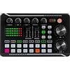 biniliubi Soundboard Sound Effects Board Sound Mixer Board Scheda audio compatibile Bluetooth con più effetti sonori e luce LED Soundboard Live Card e interfaccia audio con DJ Mixer