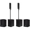 RCF EVOX J8 Active - Sistema array portatile attivo a 2 vie, con borse, confezione da 2