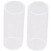 Mikinona Slide per Chitarra in Vetro, Bottleneck Standard, 2 Pezzi | Vetro Bianco, per Chitarra Acustica e Corde, Pratica Stile Lap Steel, Suono Brillante