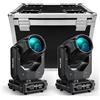 Osusuent 2 Pezzi con Flightcase Teste Mobili 10R 280W Luci da Palcoscenico Luci Discoteca Professionali 17 Gobos 14 colori DJ Luce per Bar Festa Club Matrimoni Concerti