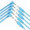 ExcelValley - 5-Pack Cavi Ibridi Modulari Patch Mono TS 3,5mm 1/8Eurorack Synth Sintetizzatore [Blu - 15cm 6]