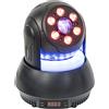 Ibiza - STAR-WASH-BL - WASH 30W RGBB con proiezione di 7 gobo, 1 anello di luce ambiente e diffusione WASH di 6 LED - Nero