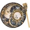 Generic Tamburo sciamano egiziano - tamburo spirituale lunare, cornice | 25,4 cm fatto a mano cerimoniale con bastone, mano rituale della dea della luna per guarigione del suono e meditazione | Spirit