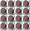 DELIBANG 16 Pezzi RGBW Ricaricabile Par LED Batteria, 12 LED Luci da Palco con Telecomando e Funzione Timer, 8CH Illuminazione Palco per Feste DJ Bar Banda Concerto Club Christmas