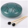 Generico Handpan, Tamburo a Lingua D'acciaio da 4 Pollici, 8 Note, con Libro di Musica, Strumenti a Percussione Rilassanti in Stile Rain Drum, Regalo Musicale per Adulti(Verde,4 pollici 8 note)