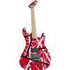 HCGX Custom 5150 White Stripe Red Chitarra elettrica Floyd Rose Ponte tremolo, dado di bloccaggio, manico in acero e tastiera