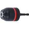 BGS 74469 | Mandrino a serraggio rapido | versione in metallo | attacco esagono esterno 6,3 mm (1/4) x 20 UNF | 0,8 - 10 mm