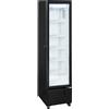 Ristoattrezzature Frigo vetrina bibite verticale refrigerata 1 anta in vetro nera 0 +10 °C 229 lt 42x52,5x192h cm