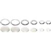 Franza - Kit anelli spartifiamma per Smeg completi di coperture in acciaio inox modello Renzo Piano per cucina piano cottura 6 fuochi - SM10/C