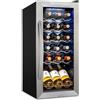 SCHMÉCKÉ - Raffreddatore vino 18 bottiglie con serratura, grande cantina per vino rosso, bianco, champagne o spumante, frigorifero digitale con controllo della temperatura 41f-64f