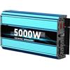 SHEHUALI Inverter, Invertitore di potenza da 12 V a 24 V a 120 V, inverter di potenza da CC a CA da 5000 W for pannello solare, campeggio all'aperto