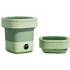 Generico Lavatrice pieghevole portatile Home 7 / 11L con asciugatrice Grande capacità for vestiti Viaggio Biancheria intima ad ultrasuoni Calzino Mini lavatrice(Green 11L blue light,AU)