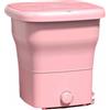 Generic Lavatrice pieghevole, design con coperchio superiore, facile da usare, pulizia della girante, adatta per viaggi, viaggi d'affari, ecc. (rosa)