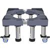 MQZHUK Base Lavatrice Regolabile, Supporto Base per Lavatrice Frigorifero Lunghezza/Larghezza 16.1in-24.8in Altezza 11in-11.8in Supporti 80kg, Base per lavastoviglie 4 Piedi Fissi Gray