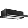 Kerra Cappa aspirante estensibile da incasso, 50 cm, nero, 213 m3/h