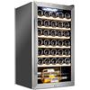Schmécké Refrigeratore per 34 bottiglie di vino con serratura, grande cantina indipendente per vino rosso, bianco, champagne o spumante, frigorifero digitale con controllo della temperatura 41f-64f
