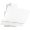 Wiggo Cappa aspirante da 60 cm, senza cappuccio, uscita 300 m³/h, display touch a 3 livelli, inclinata con filtro antigrasso e 2 filtri a carbone, con 2 parti frontali in vetro bianco
