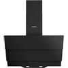 Wiggo B643 - Cappa aspirante da 60 cm, senza testa, 615 m³/h, display touch a 4 livelli, classe di efficienza energetica B, con 2 filtri a carbone, cappa anteriore in vetro nero