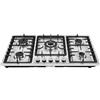 LIAIZE Piano cottura a gas a 5 fiamme, 86 x 51 x 8 cm, piano cottura a gas in acciaio inox, per gas naturale 3 KW+2,75 KW+1,75 KW+1,75 KW+1,75 KW+1 KW