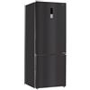 INFINITON ELECTRONICS INFINITON Frigorifero Combi FGC-432WC85DEK, 442 litri, larghezza speciale 70 cm, inverter, No Frost Total, Fast freezing, allarme ottico e acustico per porte aperte, E, Dark Inox