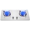 Generic Fornello a gas a doppio bruciatore con copertura del bruciatore in rame puro, doppio uso GPL/gas naturale, piano cottura in acciaio inox 5,2 kW, adatto for cucinare(NG)